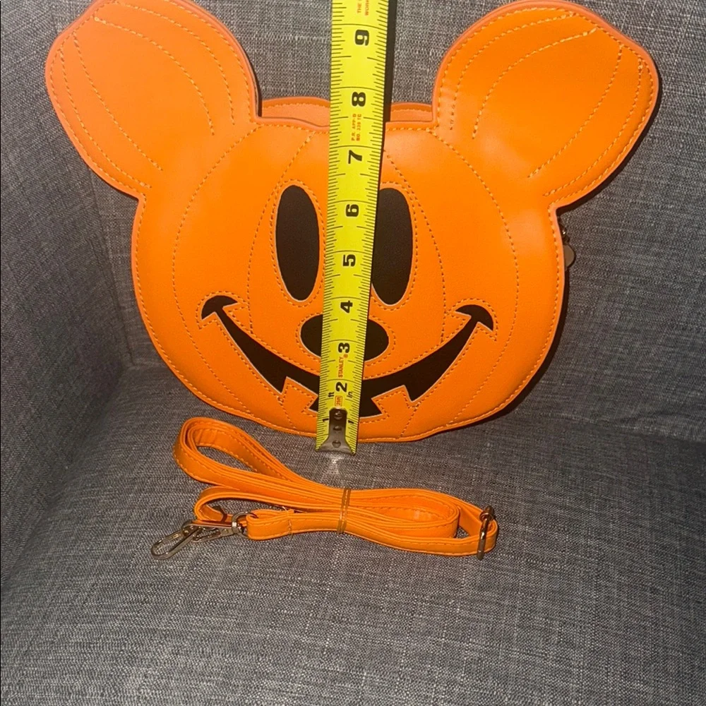 Mickey Mouse Orange Pumpkin Crossbody Bag-NWOT - Picture 4 of 9